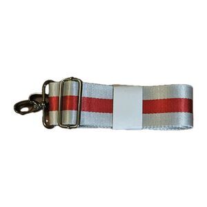 Think Royln Adjustable Crossbody Bag Strap Red Pewter Striped Replacement
